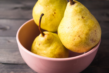 Fresh yellow pears