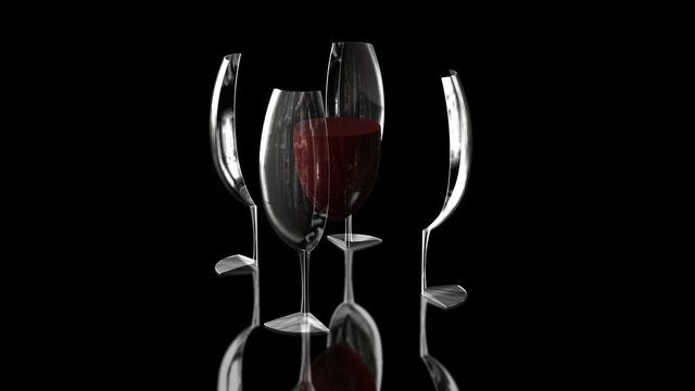 wine glass split
