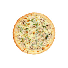 Пицца на белом фоне