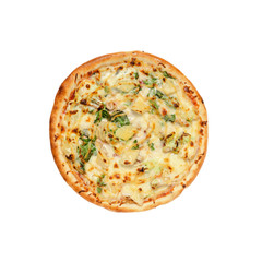 Пицца на белом фоне