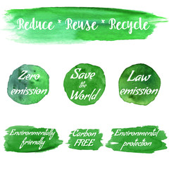 Vector environmental eco labels