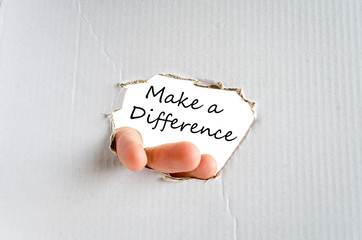 Make a difference text concept