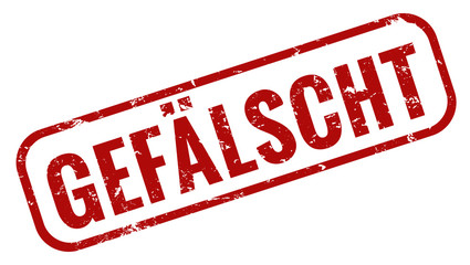 F&auml;lschung Stempel rot