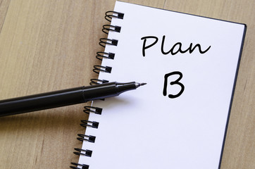 Plan b write on notebook