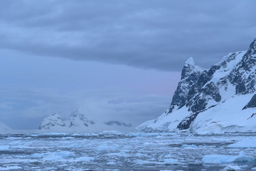 View from Lemaire Channel, Antarctica.