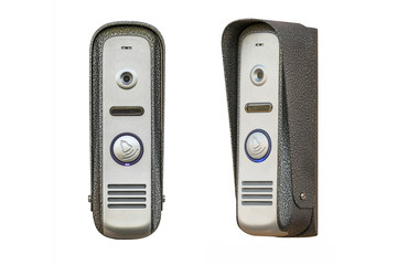 Fototapeta premium Intercom outside panel isolated on a white background