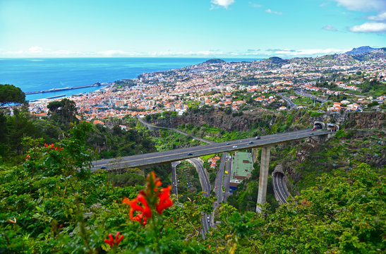 Funchal vue des hauteurs depuis le jardin botanique