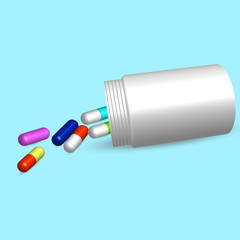 pills which are poured out from banks