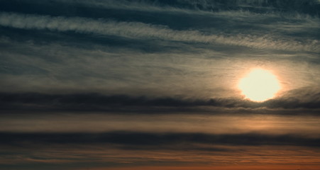 Beautiful evening sky before sunset