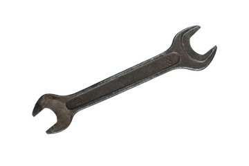 wrench Old tools on a white background