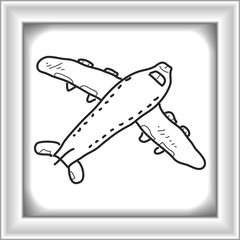 Simple doodle of a aeroplane
