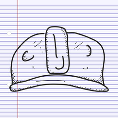 Simple doodle of a construction hat