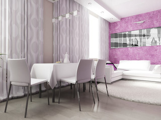 modern interior of living room