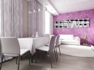 modern interior of living room