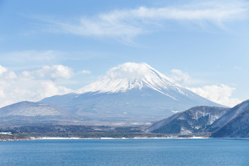 Lake Motosu and Fujisan