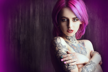 hairstyle and tattoo
