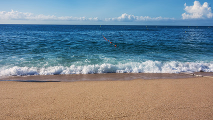 Sea wave, surf and sand