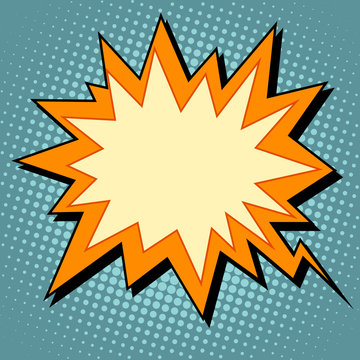 Explosion Comic Bubble Retro Background For Text