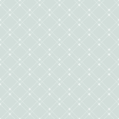 Geometric repeating vector ornament with white diagonal dotted lines. Seamless abstract modern pattern