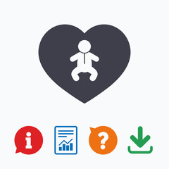Love Baby infant icon. Toddler boy symbol.