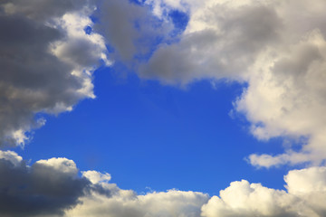 Blue sky with clouds background