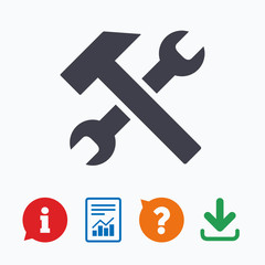 Repair tool sign icon. Service symbol.