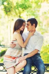 Fototapeta premium Lovers young man and woman