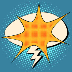Obraz premium explosion and lightning comic bubble retro background for text