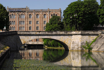 Les anciens moulins de Nogent sur Seine (10400), département de l'Aube en région Grand Est, France