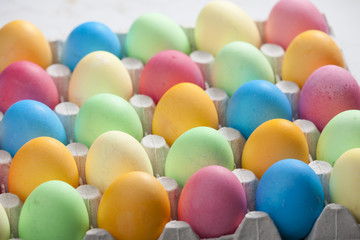 still life of Easter eggs