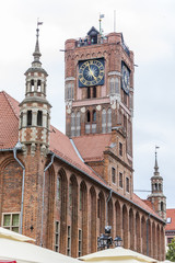 Obraz premium city hall of Torun, Rynek Staromiejski, Kuyavia-Pomerania, Polan