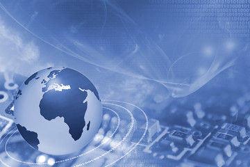 Internet Technologie Hintergrund mit Globus