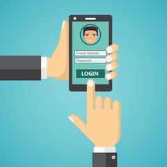 Sign in page on smartphone screen.