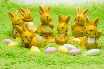 Osterhasenfamilie