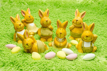 Osterhasenfamilie
