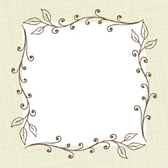 Square Floral Frame Background