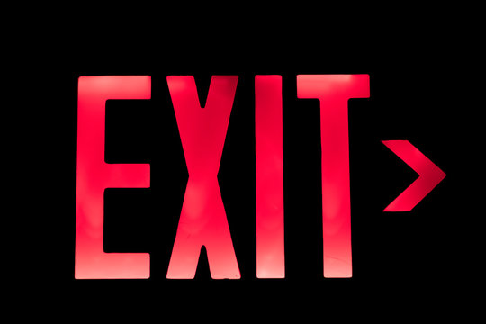 Lit Exit Sign