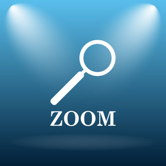 Zoom with loupe icon