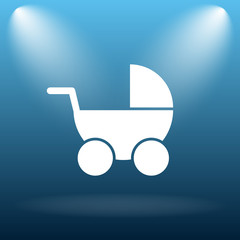 Baby carriage icon
