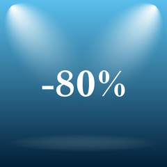 80 percent discount icon
