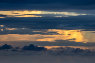 Fototapeta na wymiar Sunset view on sky