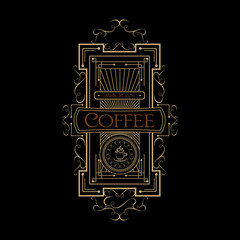 vintage victorian western frame coffee label