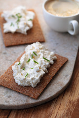 Sandwiches with cream cheese