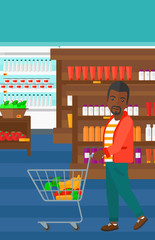 Customer with trolley.