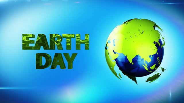 Earth globe turn around loop, spinning world green energy