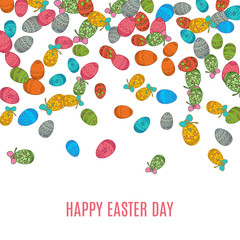 Colorful easter egg isolated on white background. Vector illustration 