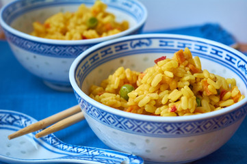 Seafood and vegetable risotto