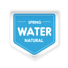 Spring water label vector