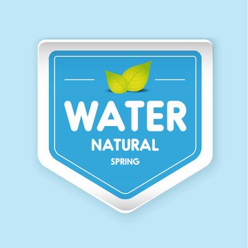 Spring water label vector