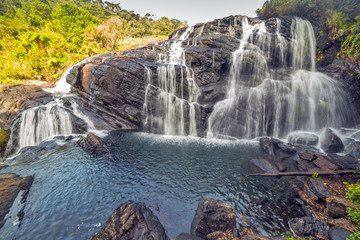 Baker's Falls is a famous waterfall in Sri Lanka.